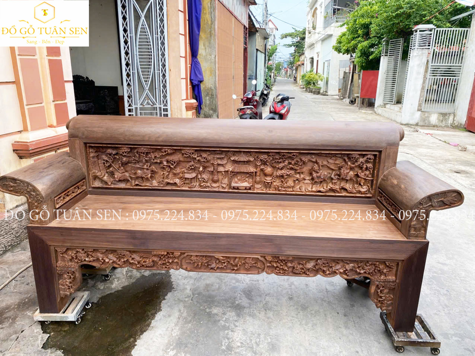 Hình ảnh bộ trường kỷ Khổng Lồ gỗ gụ No1